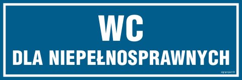 Znak PA320 WC dla niepełnosprawnych, 150x50 mm, PN - Płyta 1 mm Znak PA320 WC dla niepełnosprawnych, 150x50 mm, PN - Płyta 1 mm