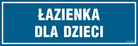 Znak PA324 Łazienka dla dzieci, 150x50 mm, PN - Płyta 1 mm Znak PA324 Łazienka dla dzieci, 150x50 mm, PN - Płyta 1 mm