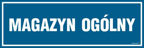 Znak PA352 Magazyn ogólny, 150x50 mm, PN - Płyta 1 mm Znak PA352 Magazyn ogólny, 150x50 mm, PN - Płyta 1 mm