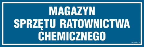 Znak PA367 Magazyn sprzętu ratownictwa chemicznego, 150x50 mm, PN - Płyta 1 mm Znak PA367 Magazyn sprzętu ratownictwa chemicznego, 150x50 mm, PN - Płyta 1 mm