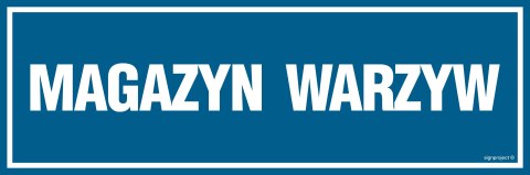 Znak PA368 Magazyn warzyw, 150x50 mm, PN - Płyta 1 mm Znak PA368 Magazyn warzyw, 150x50 mm, PN - Płyta 1 mm