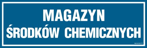 Znak PA372 Magazyn środków chemicznych, 300x100 mm, FN - Folia samoprzylepna Znak PA372 Magazyn środków chemicznych, 300x100 mm, FN - Folia samoprzylepna