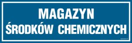 Znak PA372 Magazyn środków chemicznych, 600x200 mm, FN - Folia samoprzylepna