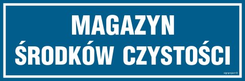 Znak PA373 Magazyn środków czystości, 600x200 mm, PN - Płyta 1 mm Znak PA373 Magazyn środków czystości, 600x200 mm, PN - Płyta 1 mm