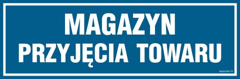 Znak PA377 Magazyn przyjęcia towaru, 150x50 mm, PN - Płyta 1 mm Znak PA377 Magazyn przyjęcia towaru, 150x50 mm, PN - Płyta 1 mm