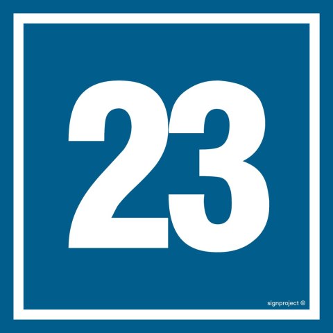 Znak PA423 Liczba 23, 150x150 mm, FN - Folia samoprzylepna Znak PA423 Liczba 23, 150x150 mm, FN - Folia samoprzylepna