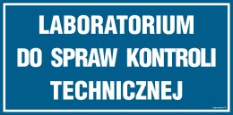 Znak PA520 Laboratorium ds. kontroli technicznej, 400x200 mm, FN - Folia samoprzylepna