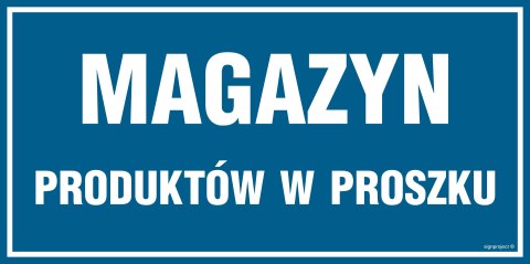 Znak PA525 Magazyn produktów w proszku, 200x100 mm, FN - Folia samoprzylepna Znak PA525 Magazyn produktów w proszku, 200x100 mm, FN - Folia samoprzylepna
