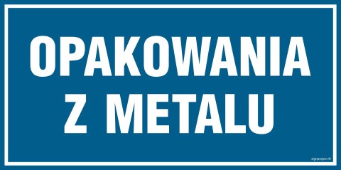 Znak PA537 Opakowania z metalu - arkusz 6 naklejek, 100x50 mm, FN - Folia samoprzylepna Znak PA537 Opakowania z metalu - arkusz 6 naklejek, 100x50 mm, FN - Folia samoprzylepna
