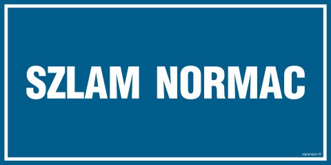 Znak PA548 Szlam normac, 400x200 mm, FN - Folia samoprzylepna Znak PA548 Szlam normac, 400x200 mm, FN - Folia samoprzylepna