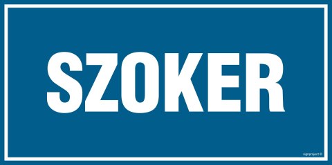Znak PA549 Szoker, 600x200 mm, PN - Płyta 1 mm Znak PA549 Szoker, 600x200 mm, PN - Płyta 1 mm