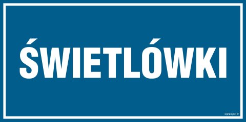 Znak PA556 Świetlówki, 600x200 mm, PN - Płyta 1 mm Znak PA556 Świetlówki, 600x200 mm, PN - Płyta 1 mm