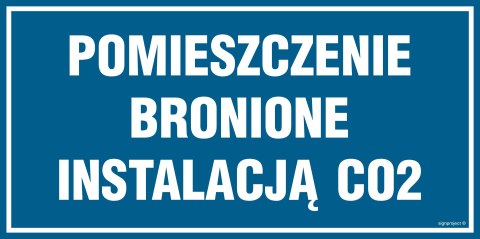 Znak PA558 Pomieszczenie bronione instalacją CO2 - arkusz 6 naklejek, 100x50 mm, FN - Folia samoprzylepna Znak PA558 Pomieszczenie bronione instalacją CO2 - arkusz 6 naklejek, 100x50 mm, FN - Folia samoprzylepna