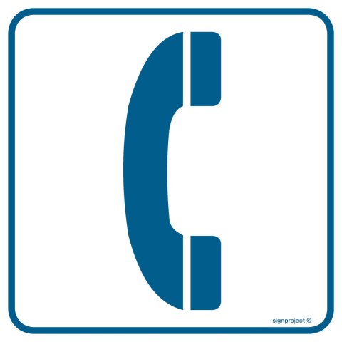 Znak RA033 Telefon, 150x150 mm, PN - Płyta 1 mm