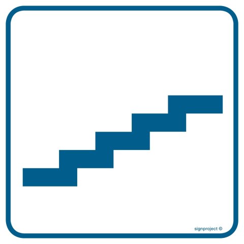 Znak RA049 Schody na dół, 300x300 mm, PN - Płyta 1 mm Znak RA049 Schody na dół, 300x300 mm, PN - Płyta 1 mm