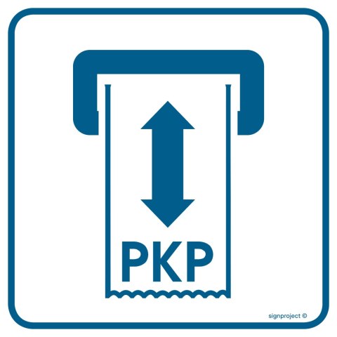 Znak RA053 Kasownik biletów PKP, 300x300 mm, PN - Płyta 1 mm Znak RA053 Kasownik biletów PKP, 300x300 mm, PN - Płyta 1 mm