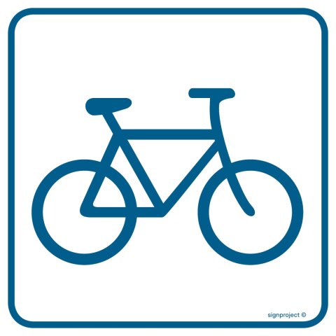 Znak RA057 Ścieżka dla rowerzystów (przechowalnia rowerów), 200x200 mm, PN - Płyta 1 mm Znak RA057 Ścieżka dla rowerzystów (przechowalnia rowerów), 200x200 mm, PN - Płyta 1 mm
