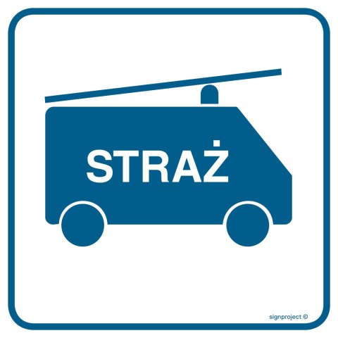 Znak RA078 Straż pożarna, 100x100 mm, FN - Folia samoprzylepna Znak RA078 Straż pożarna, 100x100 mm, FN - Folia samoprzylepna