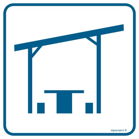 Znak RA095 Wiata turystyczna, 300x300 mm, PN - Płyta 1 mm Znak RA095 Wiata turystyczna, 300x300 mm, PN - Płyta 1 mm