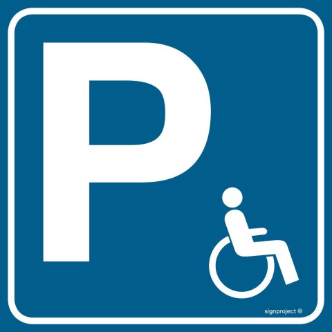 Znak RA123 Parking dla inwalidów, 200x200 mm, PN - Płyta 1 mm Znak RA123 Parking dla inwalidów, 200x200 mm, PN - Płyta 1 mm