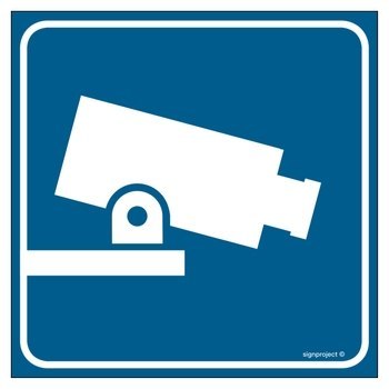 Znak RA128 Obiekt monitorowany, 200x200 mm, PN - Płyta 1 mm Znak RA128 Obiekt monitorowany, 200x200 mm, PN - Płyta 1 mm