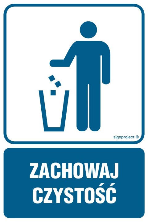 Znak RB007 Zachowaj czystość - kosz na odpadki, 350x525 mm, FN - Folia samoprzylepna Znak RB007 Zachowaj czystość - kosz na odpadki, 350x525 mm, FN - Folia samoprzylepna