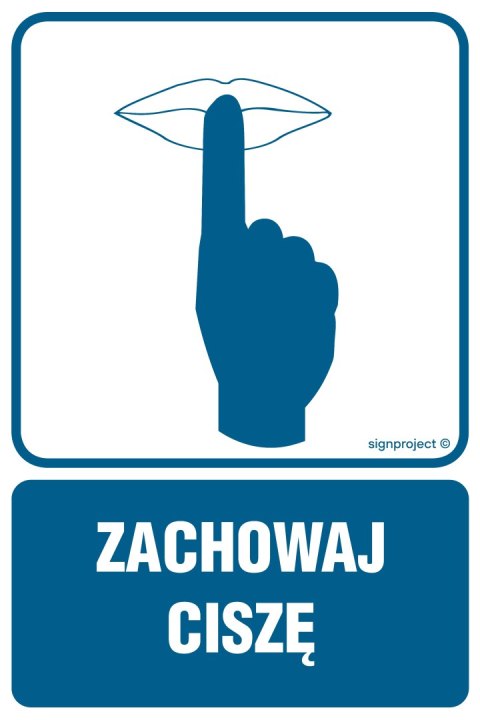 Znak RB008 Zachowaj ciszę, 500x750 mm, FN - Folia samoprzylepna Znak RB008 Zachowaj ciszę, 500x750 mm, FN - Folia samoprzylepna