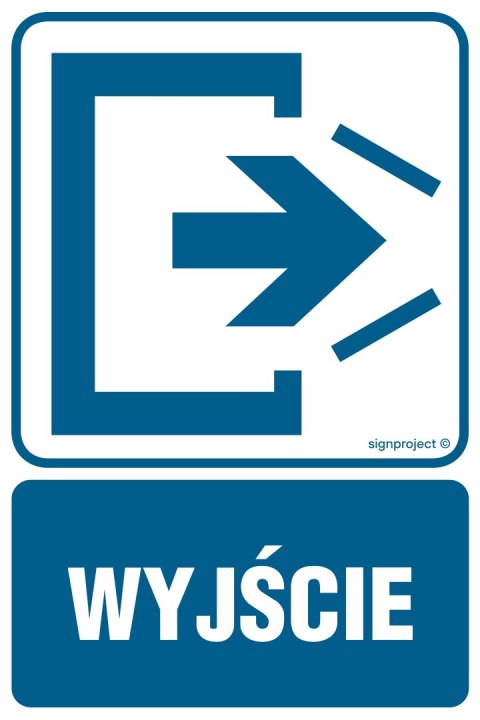 Znak RB012 Wyjście, 250x375 mm, PN - Płyta 1 mm Znak RB012 Wyjście, 250x375 mm, PN - Płyta 1 mm