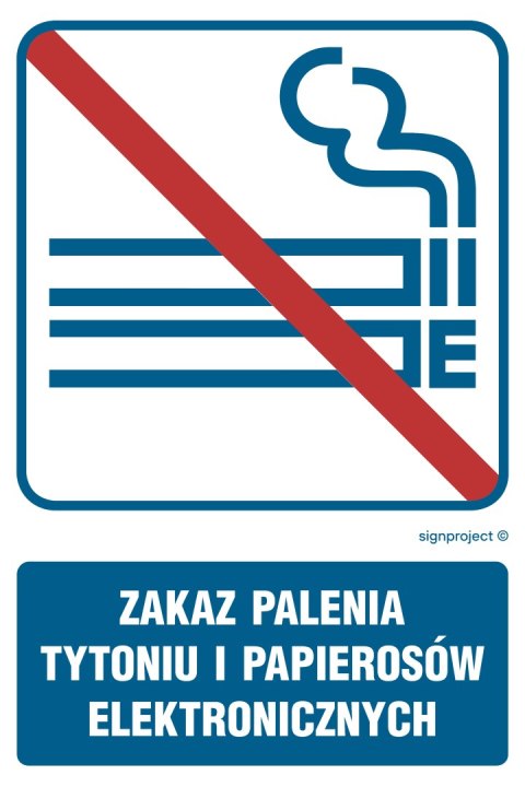 Znak RB036 Zakaz palenia tytoniu i papierosów elektronicznych, 150x225 mm, FN - Folia samoprzylepna Znak RB036 Zakaz palenia tytoniu i papierosów elektronicznych, 150x225 mm, FN - Folia samoprzylepna