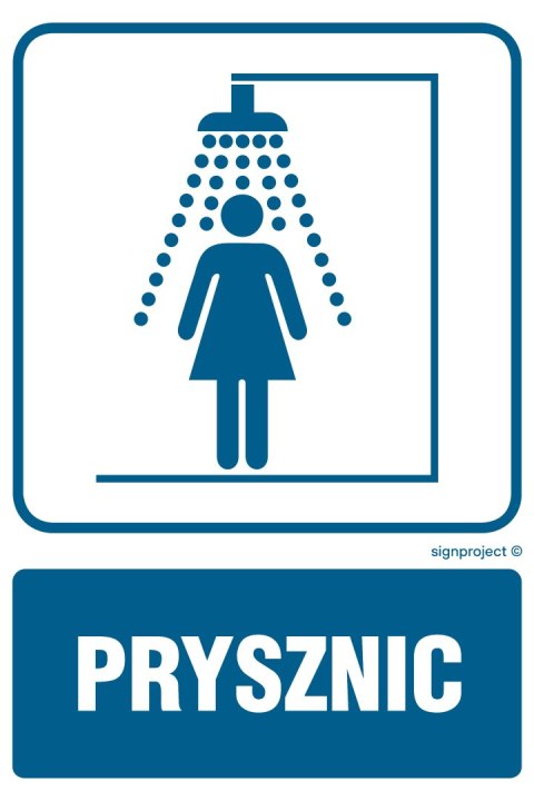 Znak RB039 Prysznic damski, 350x525 mm, PN - Płyta 1 mm Znak RB039 Prysznic damski, 350x525 mm, PN - Płyta 1 mm