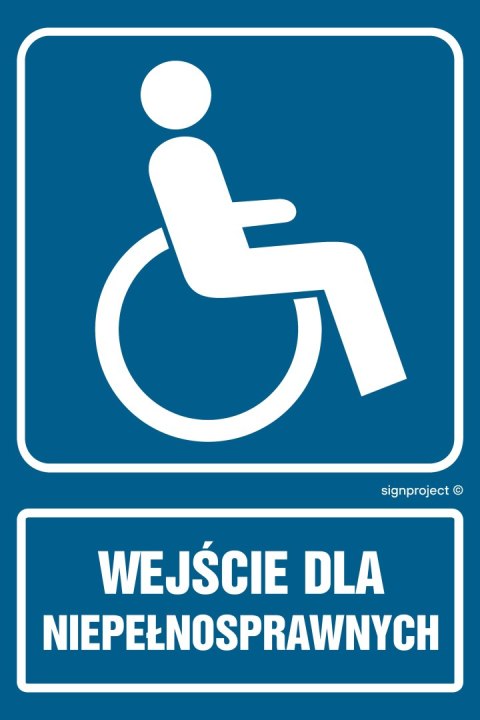 Znak RB044 Wejście dla niepełnosprawnych, 250x375 mm, PN - Płyta 1 mm Znak RB044 Wejście dla niepełnosprawnych, 250x375 mm, PN - Płyta 1 mm