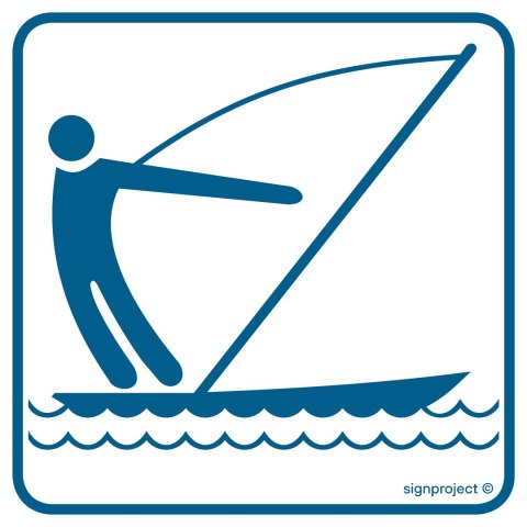 Znak RC005 Windsurfing, 100x100 mm, FN - Folia samoprzylepna Znak RC005 Windsurfing, 100x100 mm, FN - Folia samoprzylepna