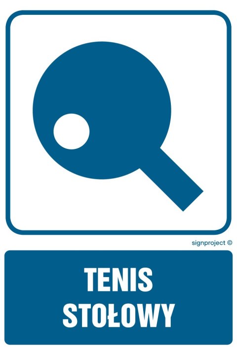 Znak RD001 Tenis stołowy, 150x225 mm, PN - Płyta 1 mm Znak RD001 Tenis stołowy, 150x225 mm, PN - Płyta 1 mm