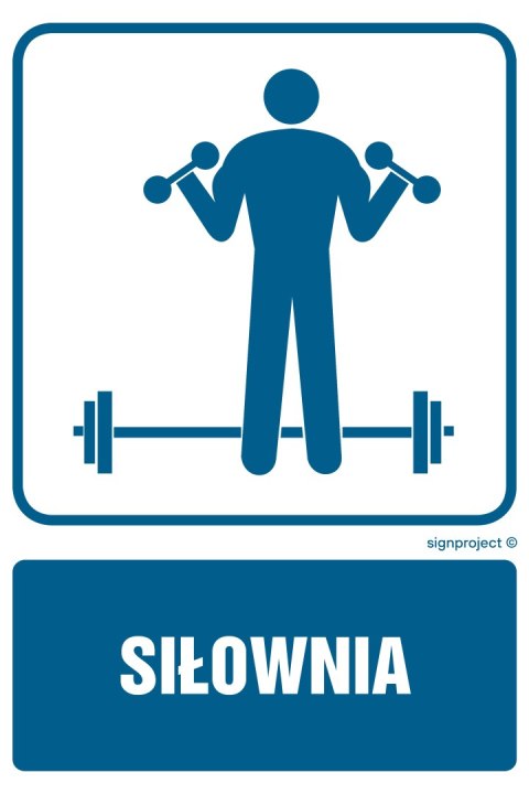 Znak RD015 Siłownia, 350x525 mm, FN - Folia samoprzylepna Znak RD015 Siłownia, 350x525 mm, FN - Folia samoprzylepna