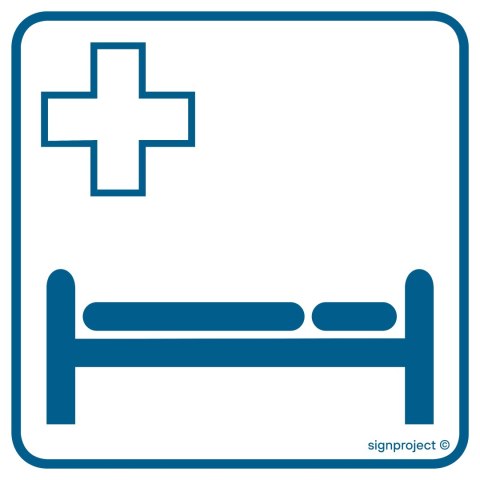Znak RE001 Szpital, 200x200 mm, PN - Płyta 1 mm Znak RE001 Szpital, 200x200 mm, PN - Płyta 1 mm