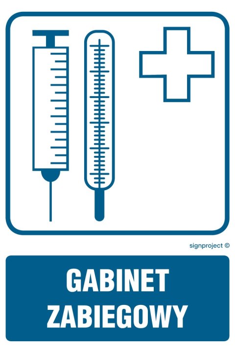 Znak RF002 Gabinet zabiegowy, 200x300 mm, PN - Płyta 1 mm Znak RF002 Gabinet zabiegowy, 200x300 mm, PN - Płyta 1 mm