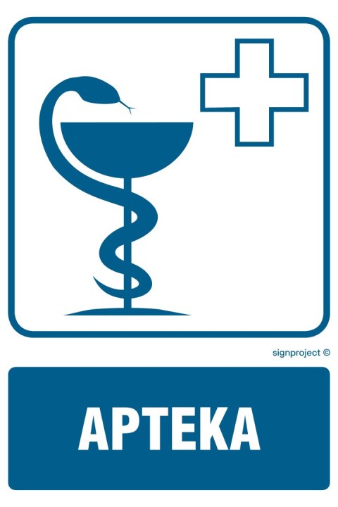 Znak RF004 Apteka, 350x525 mm, FN - Folia samoprzylepna Znak RF004 Apteka, 350x525 mm, FN - Folia samoprzylepna