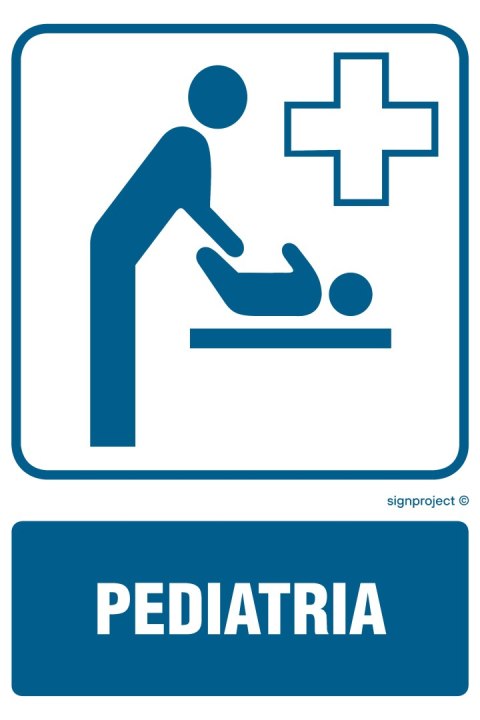 Znak RF008 Pediatria, 350x525 mm, PN - Płyta 1 mm Znak RF008 Pediatria, 350x525 mm, PN - Płyta 1 mm