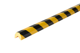 Elastyczny profil ochronny czarno - żółty typu AA - 1 m