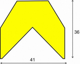 Elastyczny profil ochronny czarno - żółty typu AA - 1 m