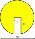 Elastyczny profil ochronny czarno - żółty typu B - 1 m