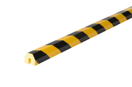 Elastyczny profil ochronny czarno - żółty typu BB - 1 m