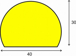 Elastyczny profil ochronny czarno - żółty typu C - 1 m