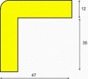 Elastyczny profil ochronny czarno - żółty typu H - 1 m