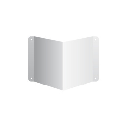 Nośnik kwadratowych znaków 3D gięty, 15x15 cm, aluminium