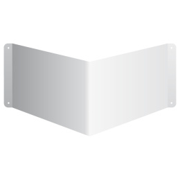 Nośnik prostokątnych znaków 3D gięty, 15x30 cm, aluminium