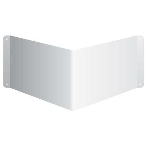 Nośnik prostokątnych znaków 3D gięty, 20x40 cm, aluminium