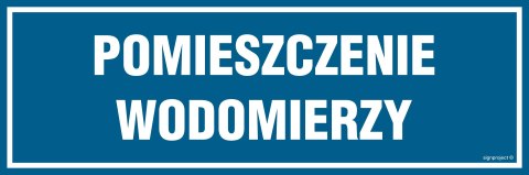 Znak PA563 Pomieszczenie wodomierzy, 600x200 mm, PN - Płyta 1 mm Znak PA563 Pomieszczenie wodomierzy, 600x200 mm, PN - Płyta 1 mm