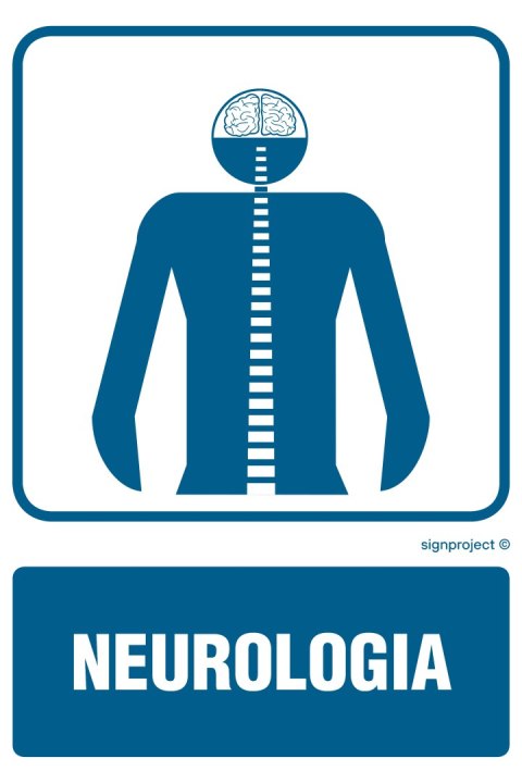 Znak RF010 Neurologia, 350x525 mm, FN - Folia samoprzylepna Znak RF010 Neurologia, 350x525 mm, FN - Folia samoprzylepna