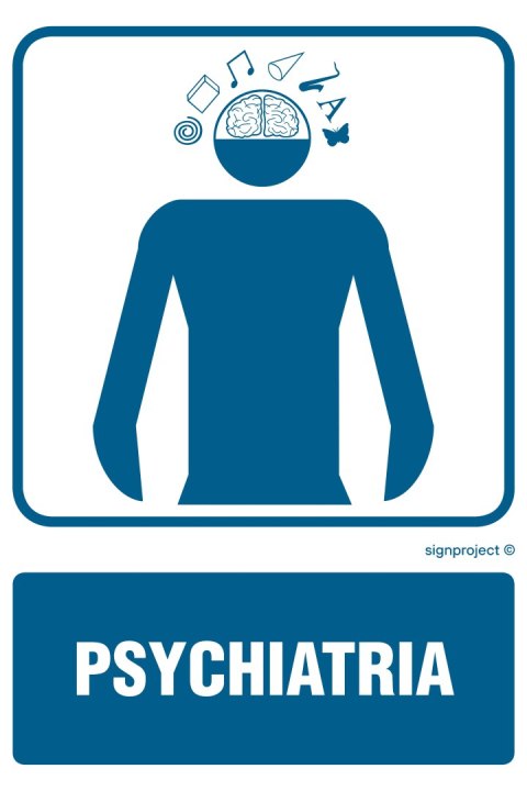 Znak RF015 Psychiatria, 200x300 mm, PN - Płyta 1 mm Znak RF015 Psychiatria, 200x300 mm, PN - Płyta 1 mm